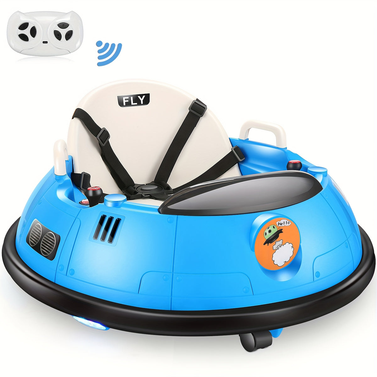 12V Kids Electric Ride-On Car with Remote Control & 360° Rotation