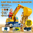 Kids Ride-On Construction Excavator Toy