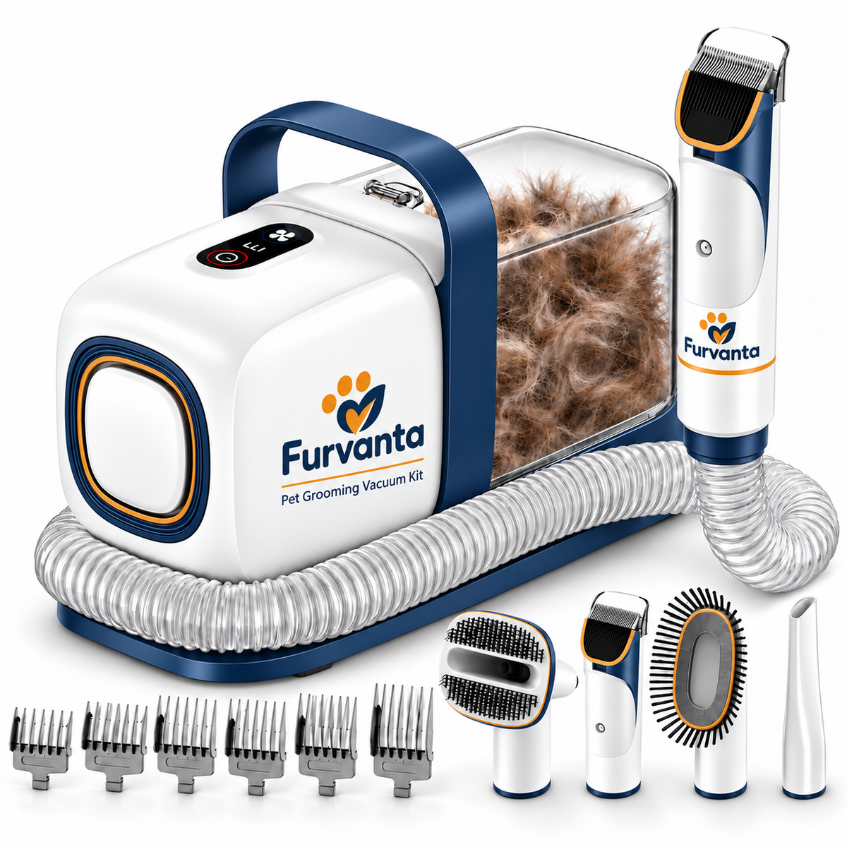 Furvanta Pet Grooming Vacuum Kit – 15,000Pa, 2L