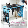 Foldable Pet Grooming Hammock with Stand – Portable Dog & Cat Nail Trimming Station