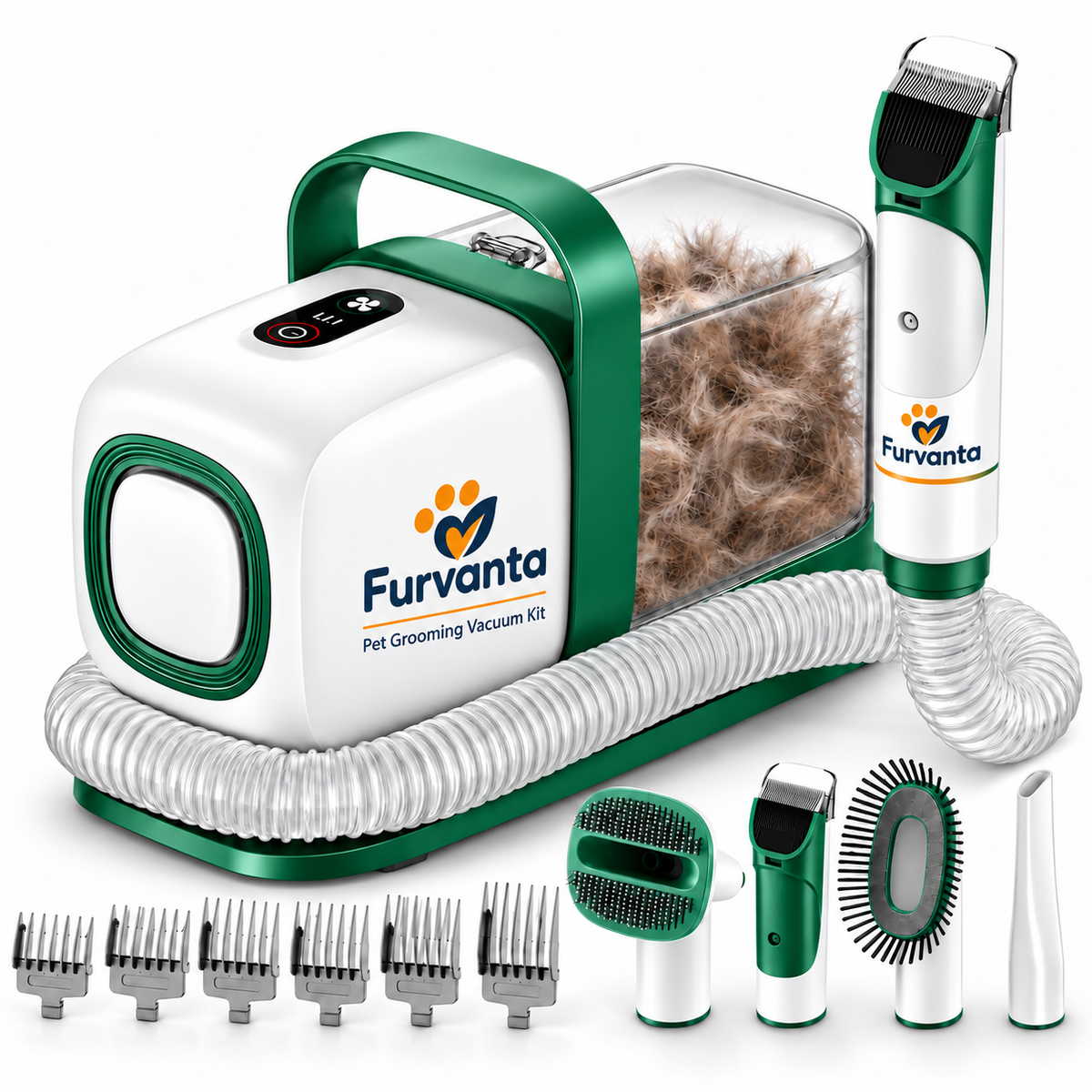 Furvanta Pet Grooming Vacuum Kit – 15,000Pa, 2L