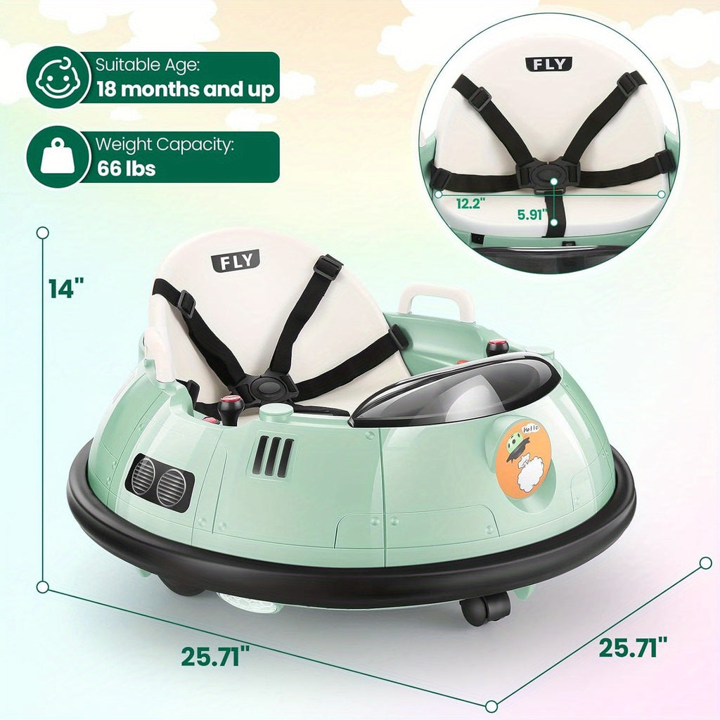 12V Kids Electric Ride-On Car with Remote Control & 360° Rotation