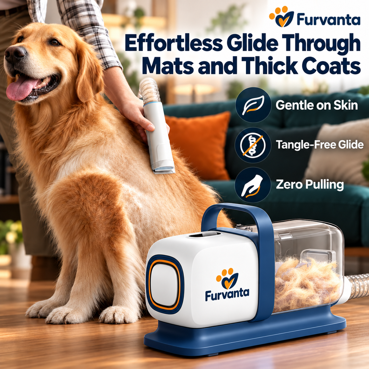 Furvanta Pet Grooming Vacuum Kit – 15,000Pa, 2L