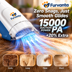 Furvanta Pet Grooming Vacuum Kit – 15,000Pa, 2L