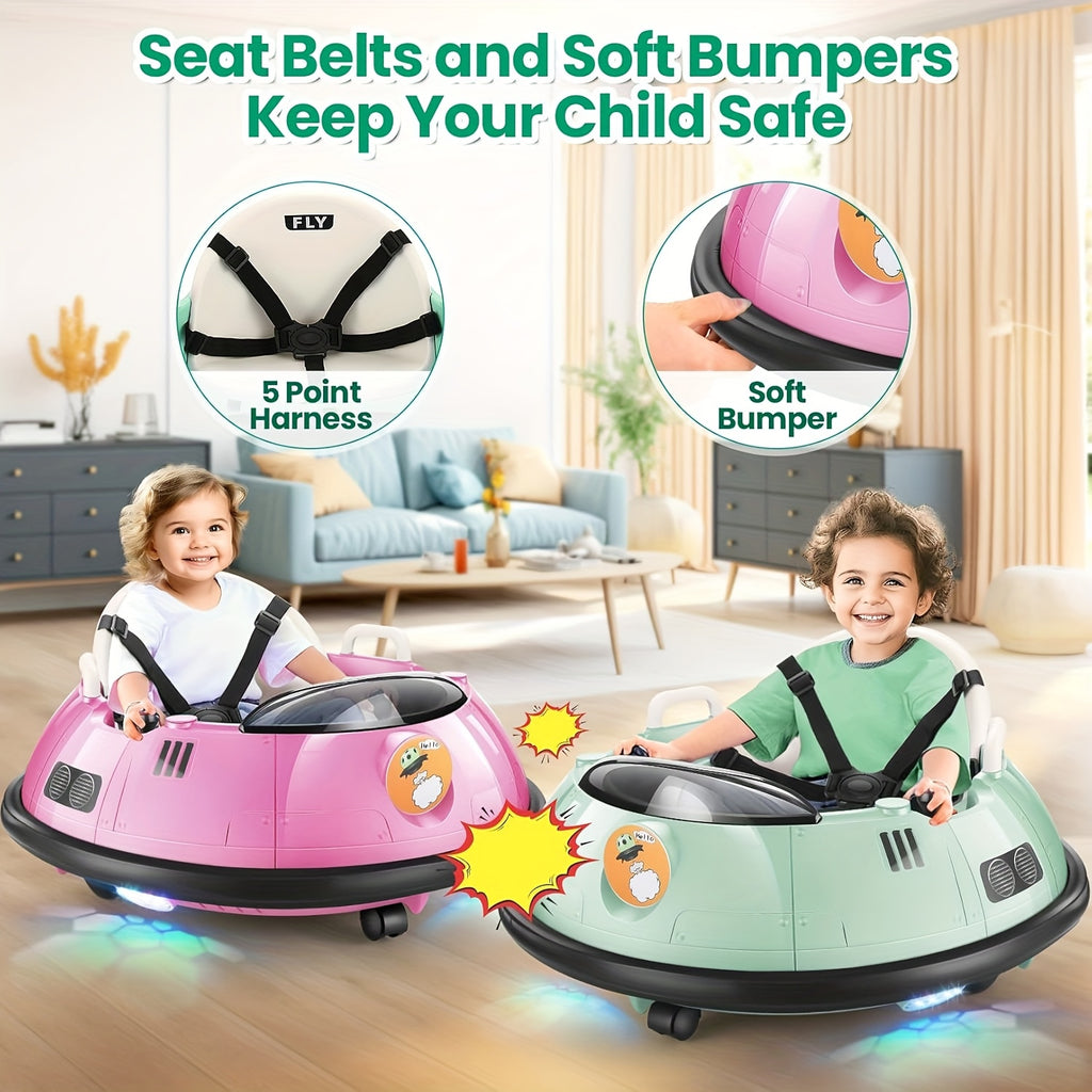 12V Kids Electric Ride-On Car with Remote Control & 360° Rotation