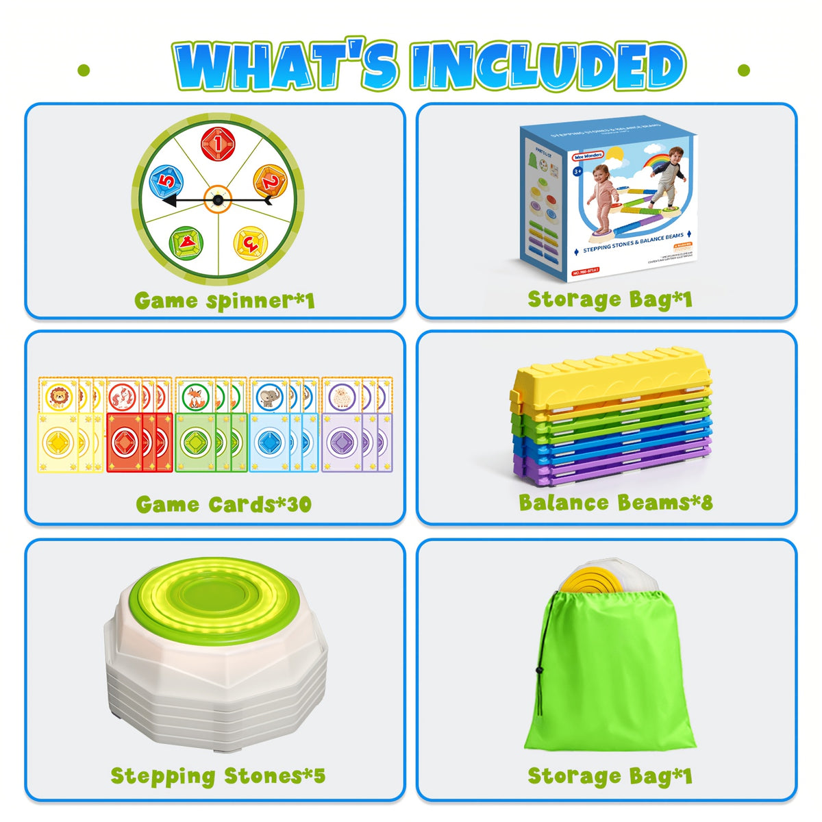 Light-Up Balance Stepping Stones for Kids