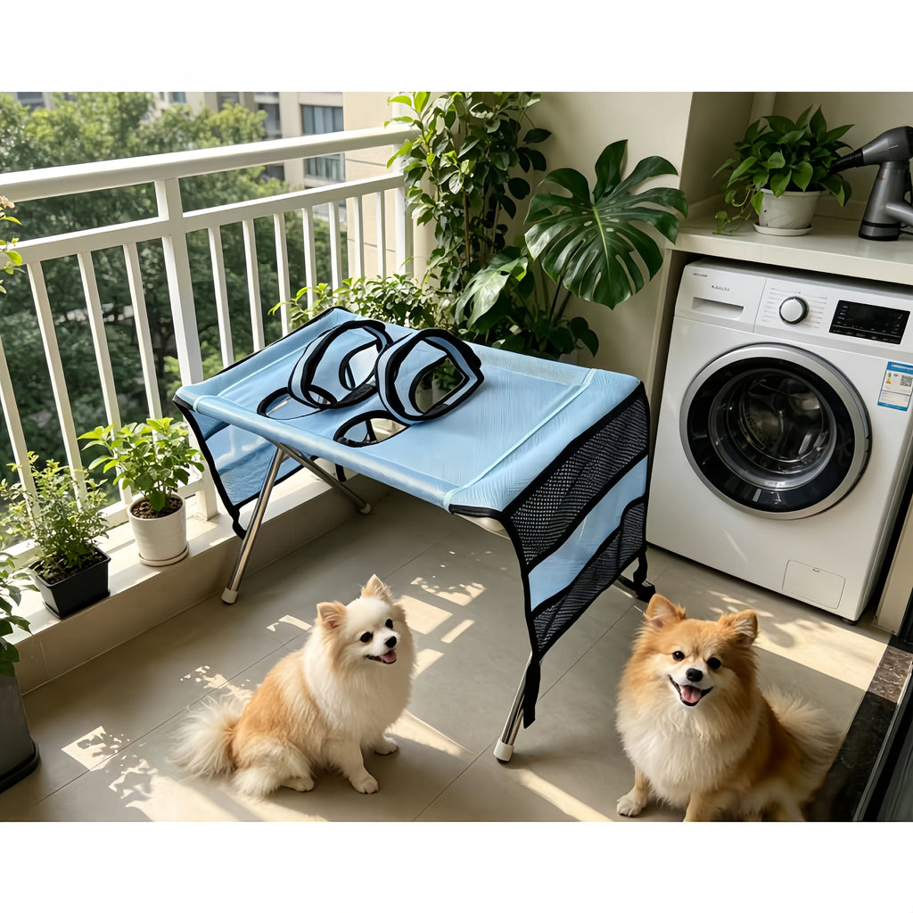 Foldable Pet Grooming Hammock with Stand – Portable Dog & Cat Nail Trimming Station