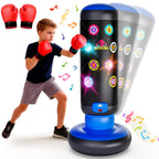 Interactive Kids Punching Bag with Scoring, Lights & Music