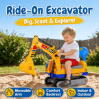 Kids Ride-On Construction Excavator Toy