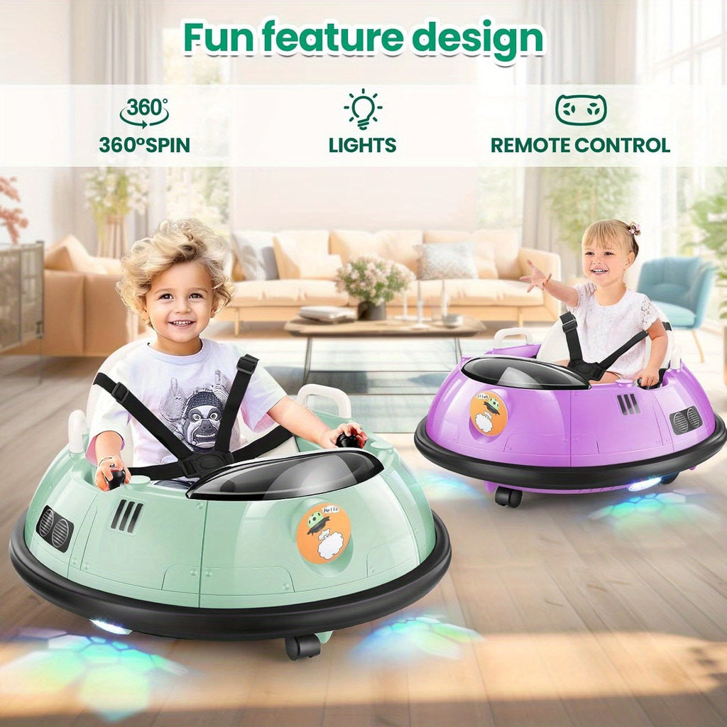 12V Kids Electric Ride-On Car with Remote Control & 360° Rotation