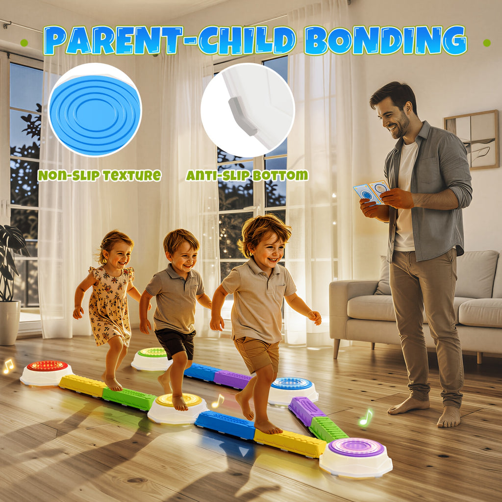 Light-Up Balance Stepping Stones for Kids