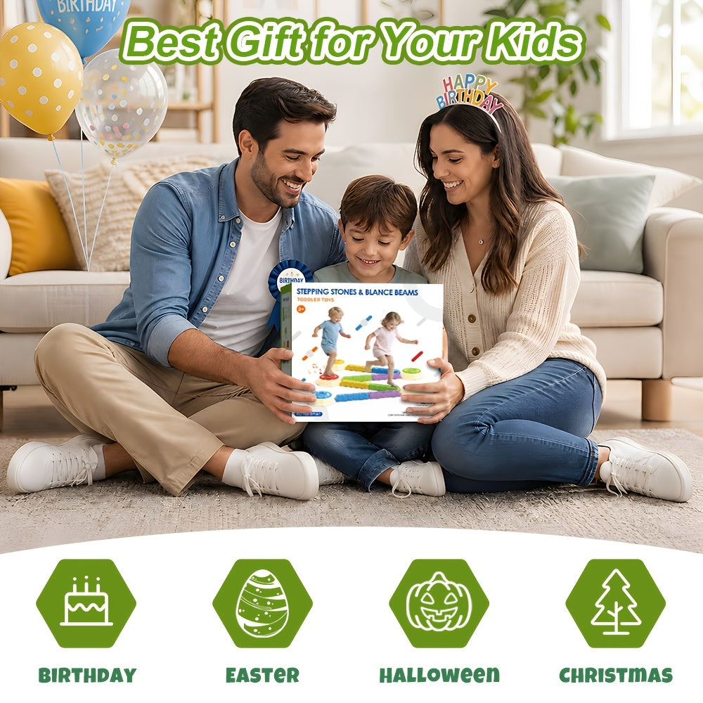 Light-Up Balance Stepping Stones for Kids
