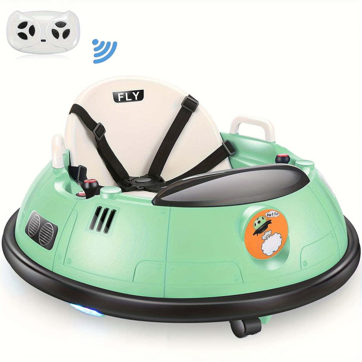 12V Kids Electric Ride-On Car with Remote Control & 360° Rotation