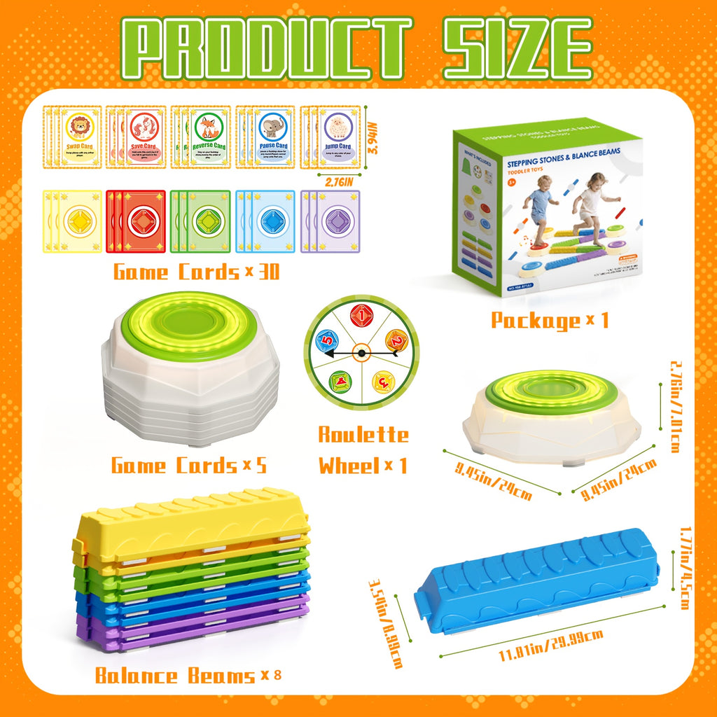 Light-Up Balance Stepping Stones for Kids