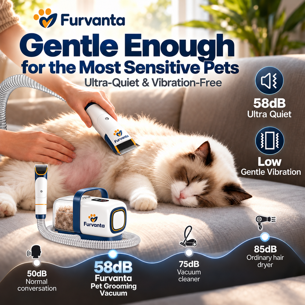 Furvanta Pet Grooming Vacuum Kit – 15,000Pa, 2L