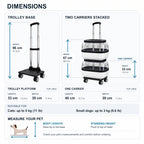 Double-Layer Pet Carrier with Wheels – Portable Travel Trolley for 2 Cats