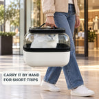 Double-Layer Pet Carrier with Wheels – Portable Travel Trolley for 2 Cats