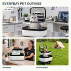 Double-Layer Pet Carrier with Wheels – Portable Travel Trolley for 2 Cats