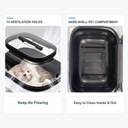 Double-Layer Pet Carrier with Wheels – Portable Travel Trolley for 2 Cats