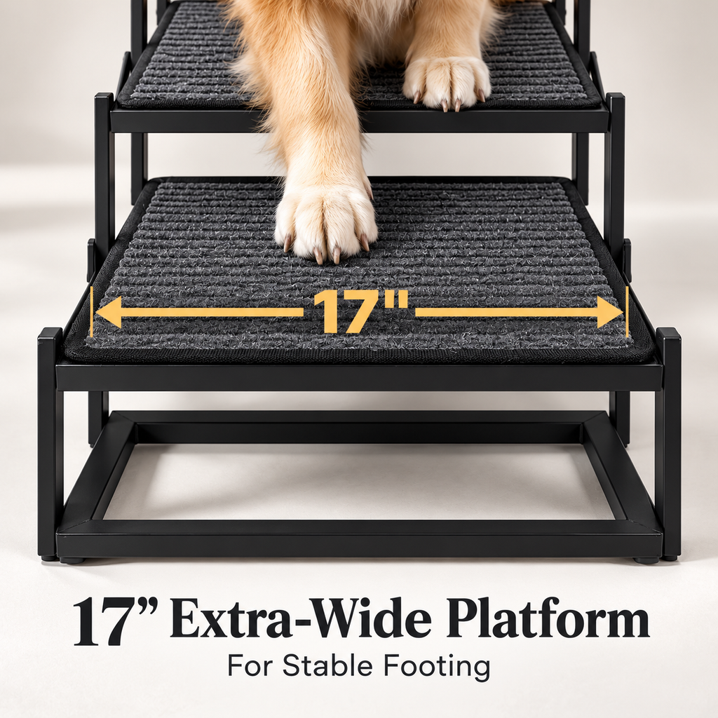 Portable Pet Climbing Steps – Foldable Travel Staircase for Dogs