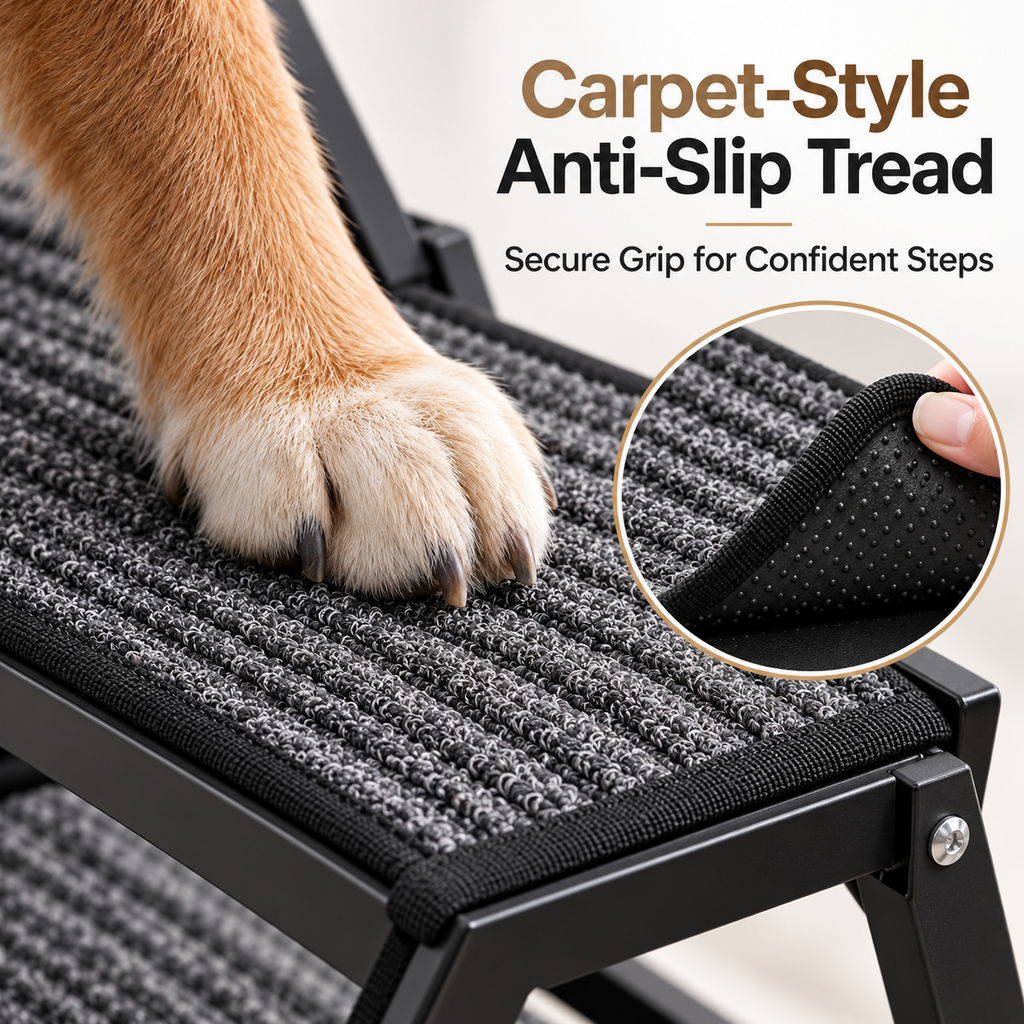 Portable Pet Climbing Steps – Foldable Travel Staircase for Dogs