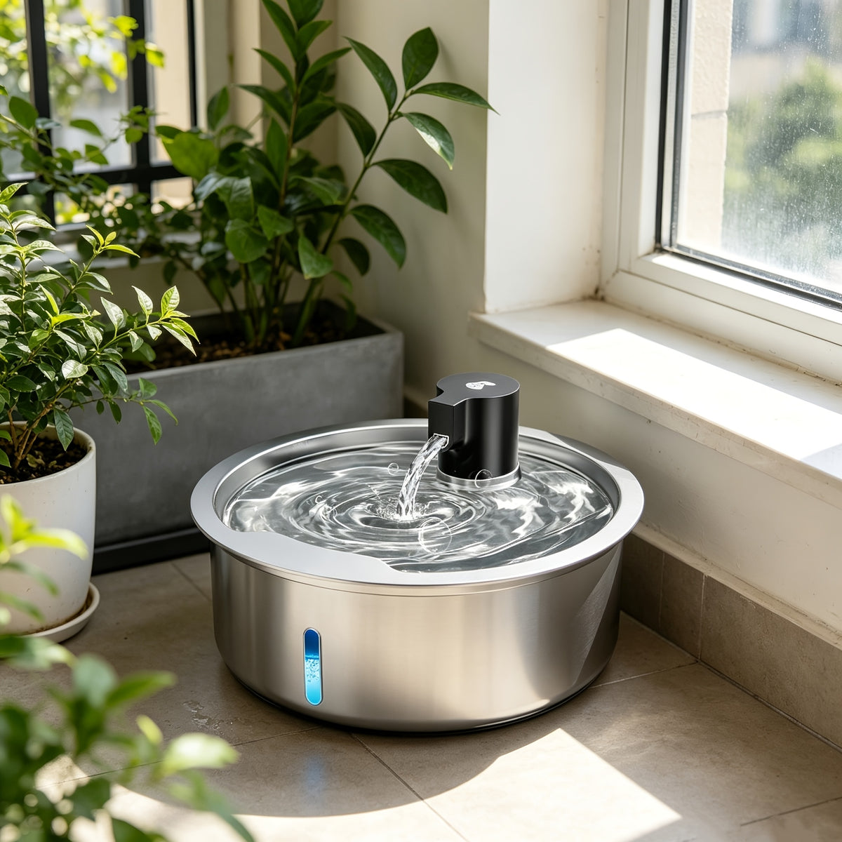 7L Stainless Steel Pet Water Fountain – USB Automatic Water Dispenser for Cats & Dogs