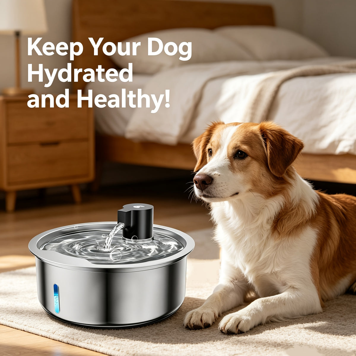 7L Stainless Steel Pet Water Fountain – USB Automatic Water Dispenser for Cats & Dogs