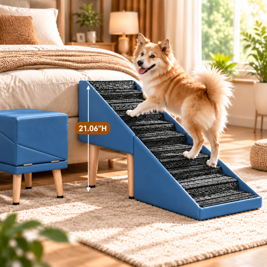 2-in-1 Foldable Dog Stairs & Ottoman