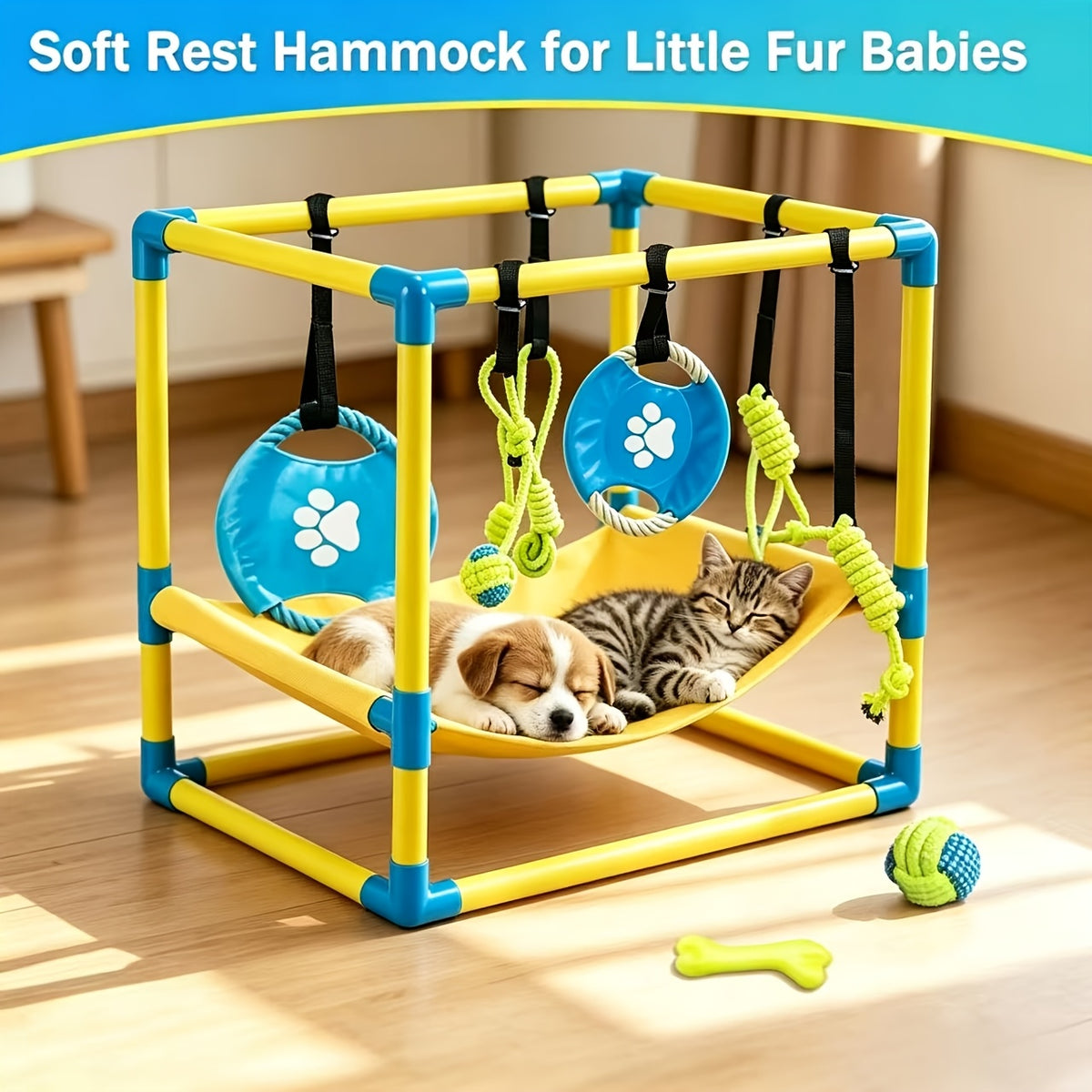 Interactive Puppy Play Gym with 8 Toys