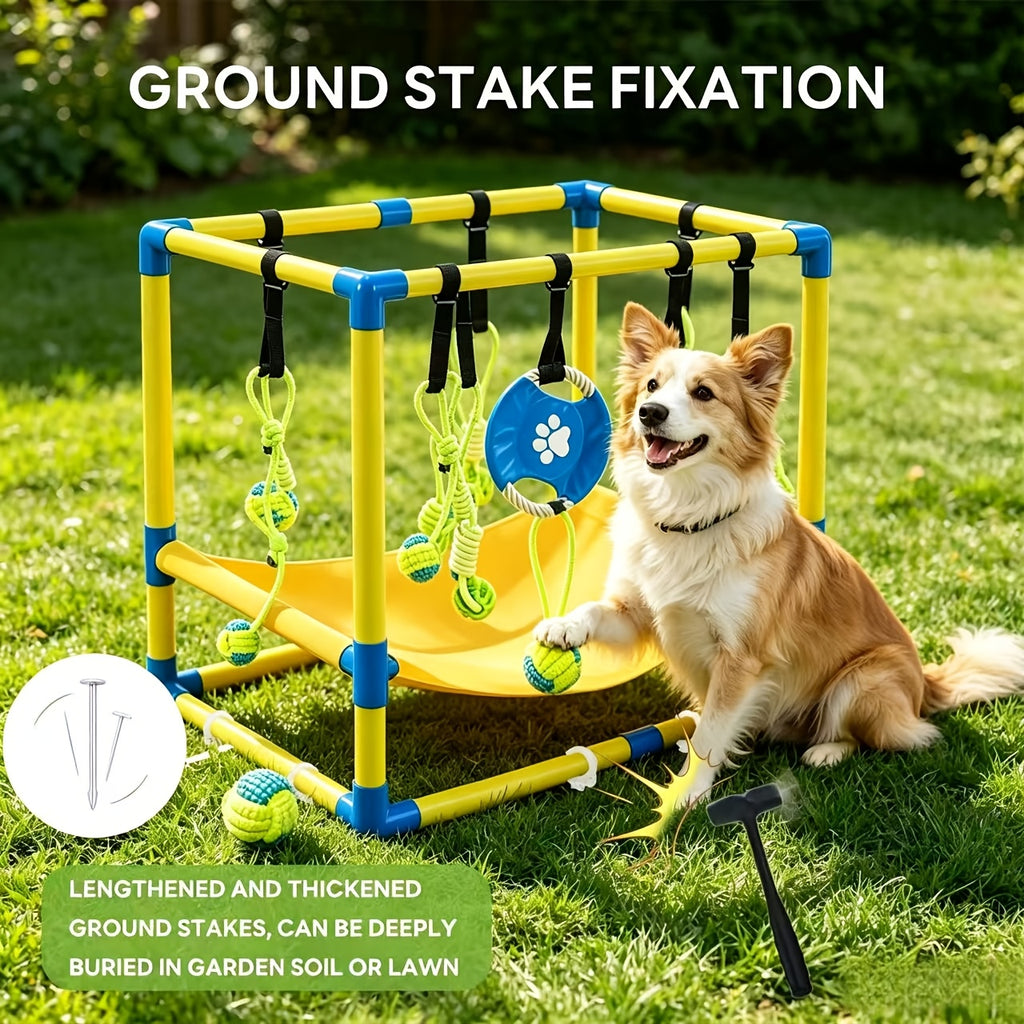 Interactive Puppy Play Gym with 8 Toys