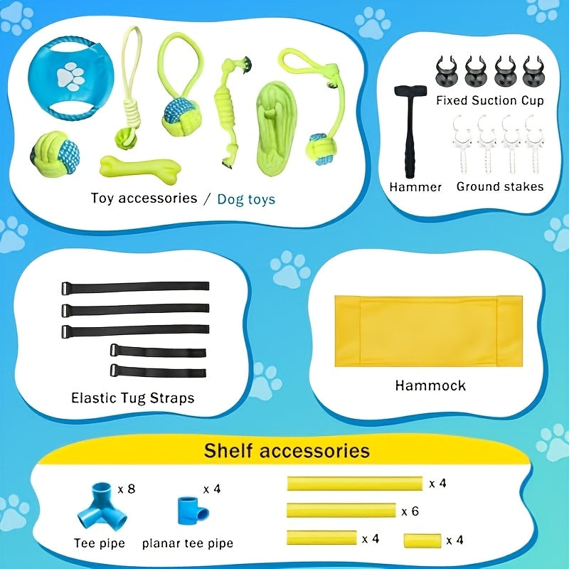 Interactive Puppy Play Gym with 8 Toys