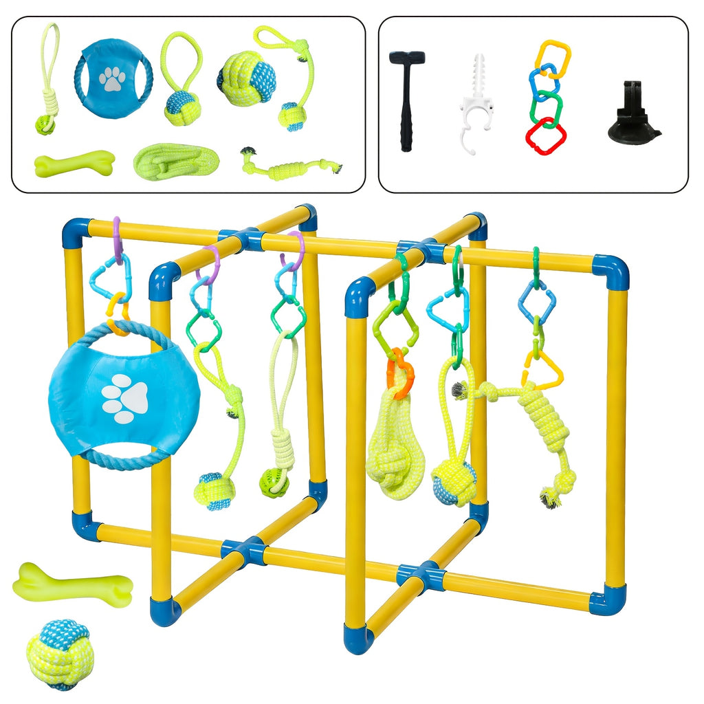Interactive Puppy Play Gym with 8 Toys