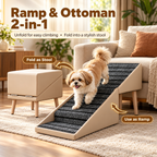 2-in-1 Foldable Dog Stairs & Ottoman